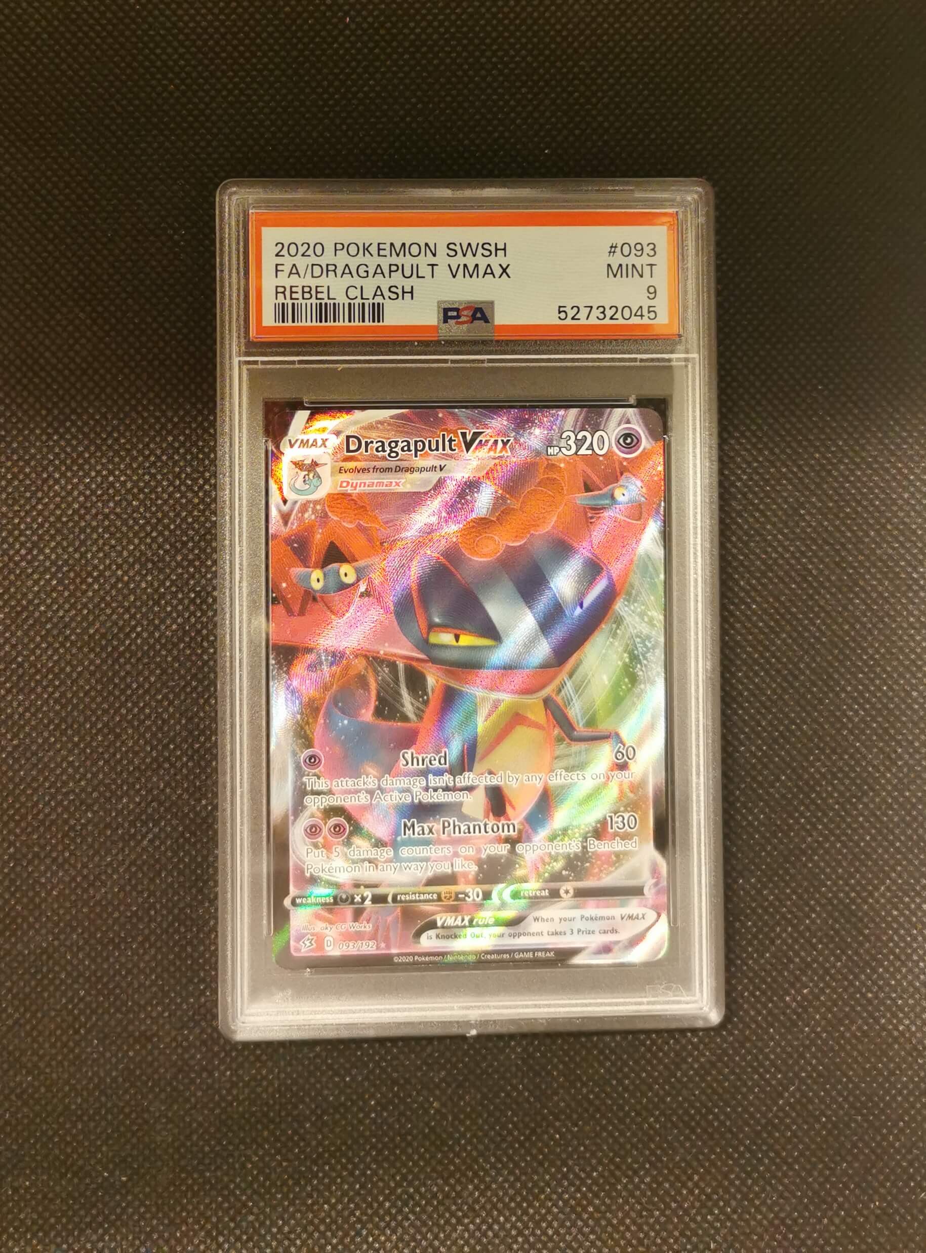 Dragapult Vmax – Full Art- PSA 9 – Rebel Clash – #093 - Complete ...